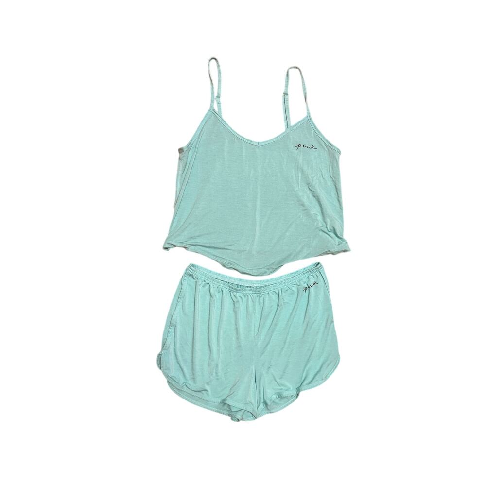 Victoria’s Secret PINK Aqua Pajama Set – Medium